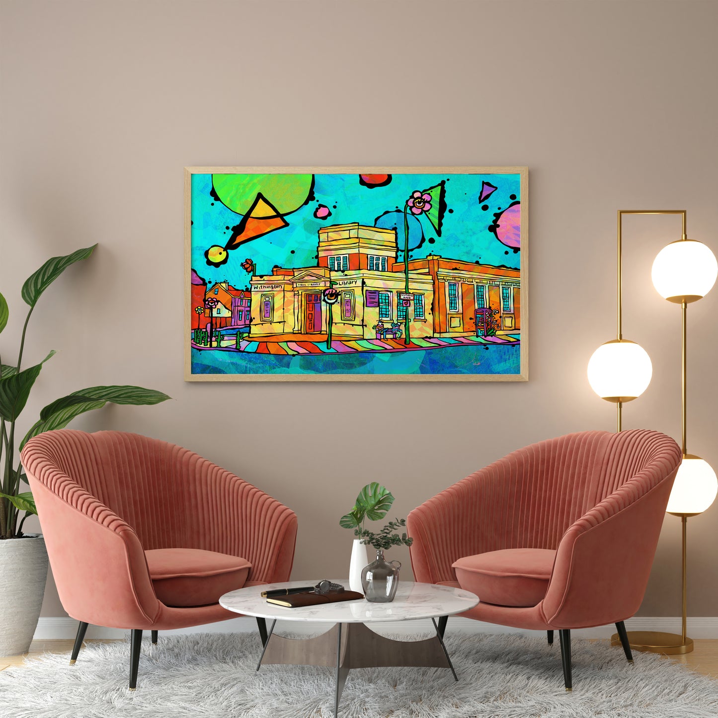 Withington Library Psychedelic Art Print image 3