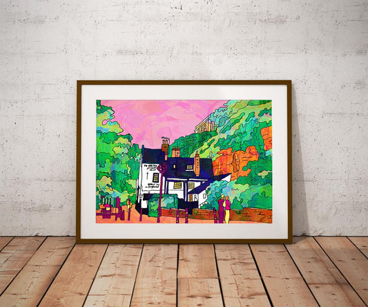 Ye Olde Trip to Jerusalem Nottingham Art Print image 0