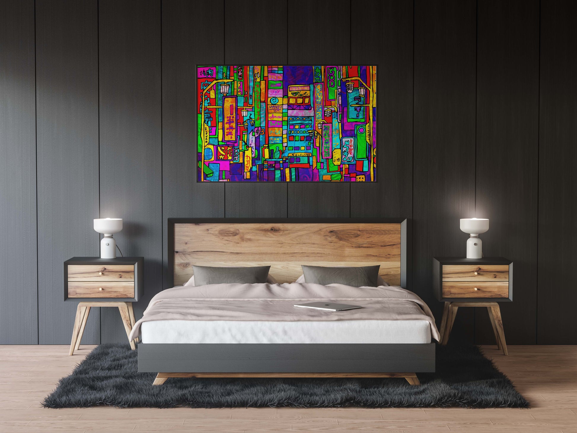 Tokyo City Japan Psychedelic Art Print image 1