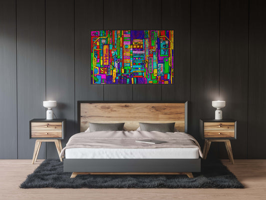 Tokyo City Japan Psychedelic Art Print image 1