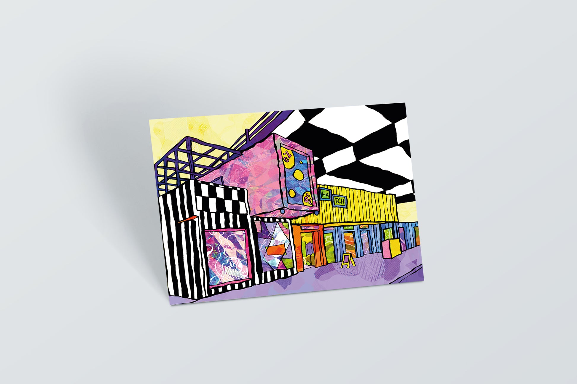 Manchester Hatch Psychedelic Postcard image 1