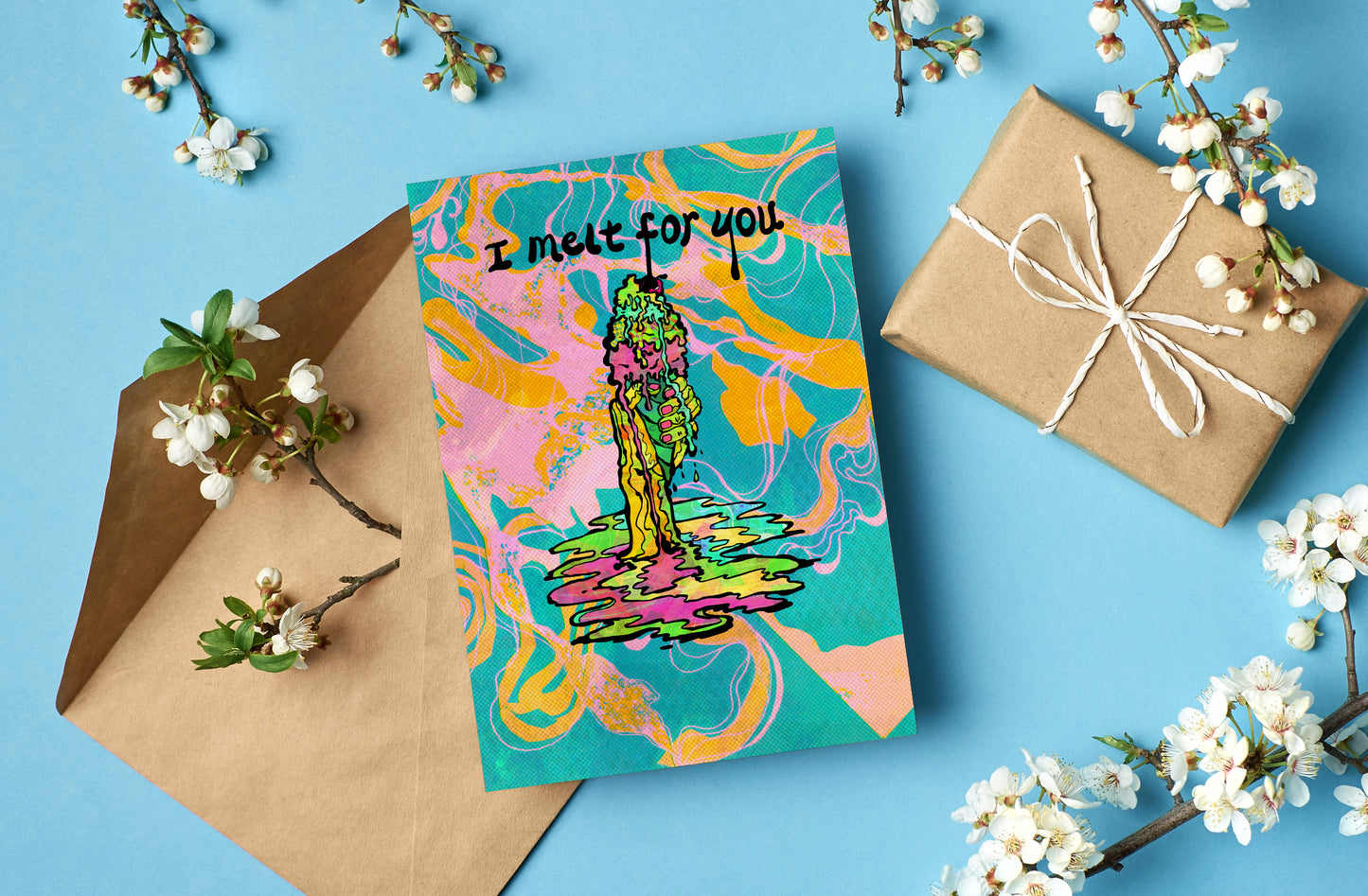 l melt for you - Psychedelic Valentine Greeting Card image 2