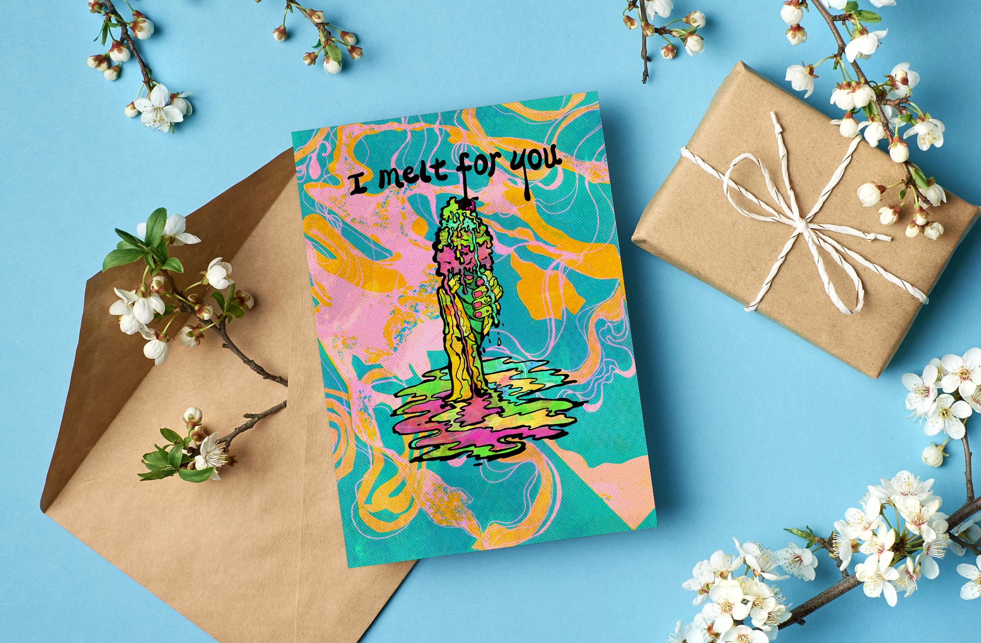 l melt for you - Psychedelic Valentine Greeting Card image 2