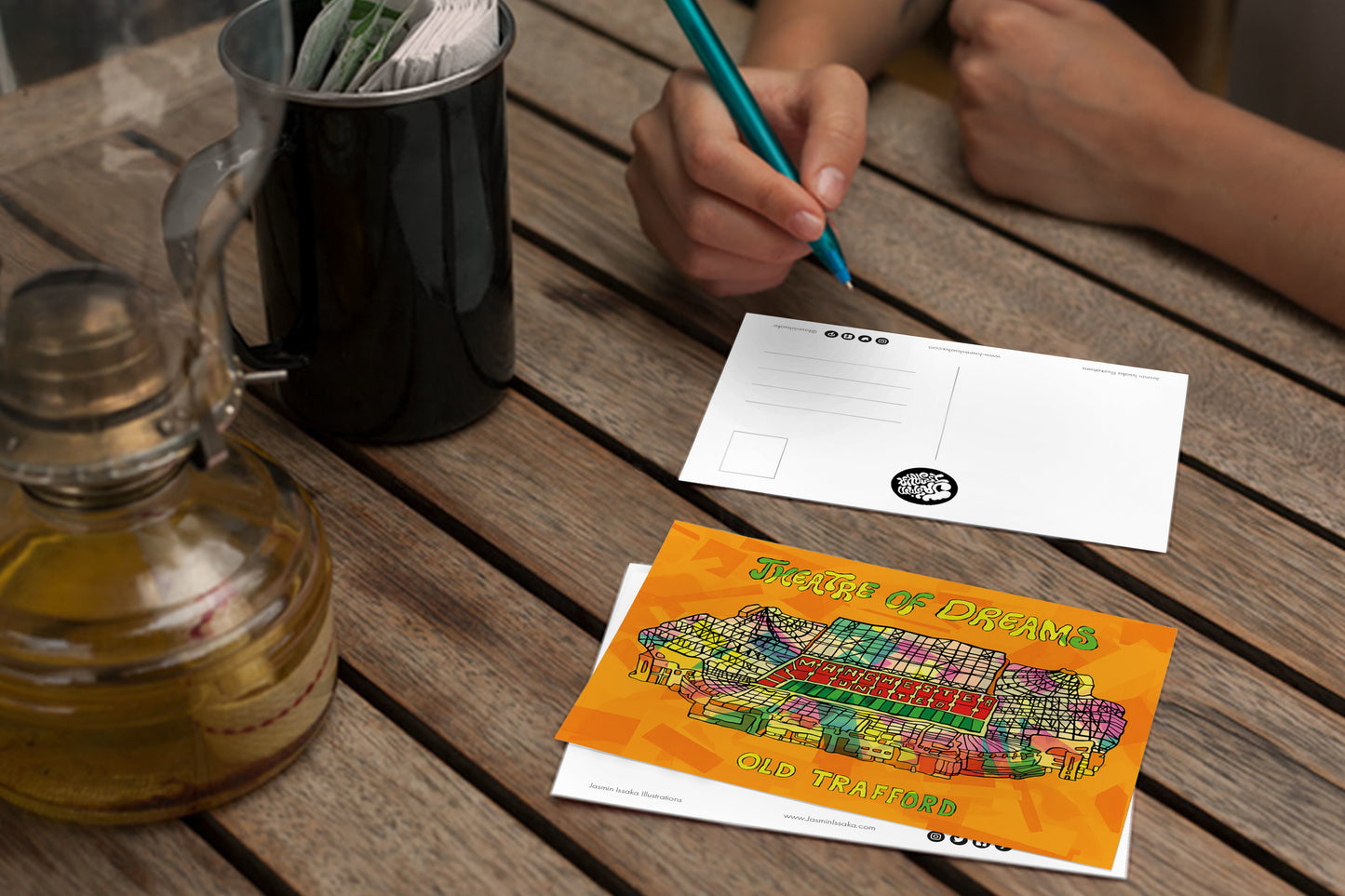 Manchester Stadium Psychedelic Postcard image 3