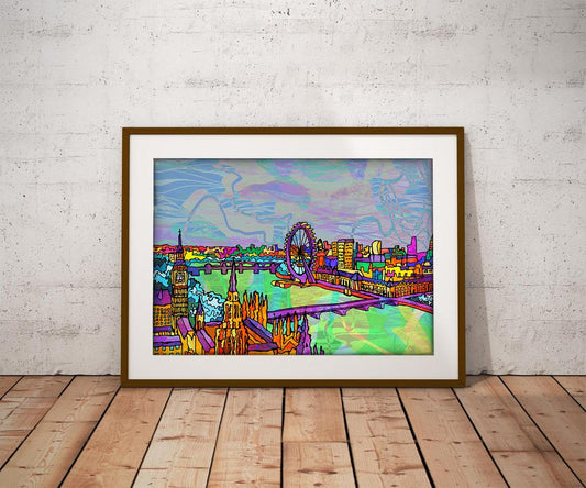 London Thames River Skyline Art Print image 0
