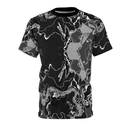 Black Marble Magic - Psychedelic Unisex Graphic T-shirt Festival & Casual Wear image 0