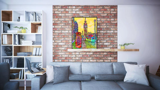 London Big Ben Psychedelic Art Print image 1
