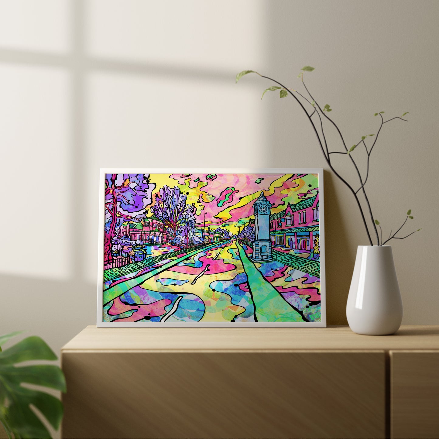 West-Didsbury Psychedelic Art Print image 0