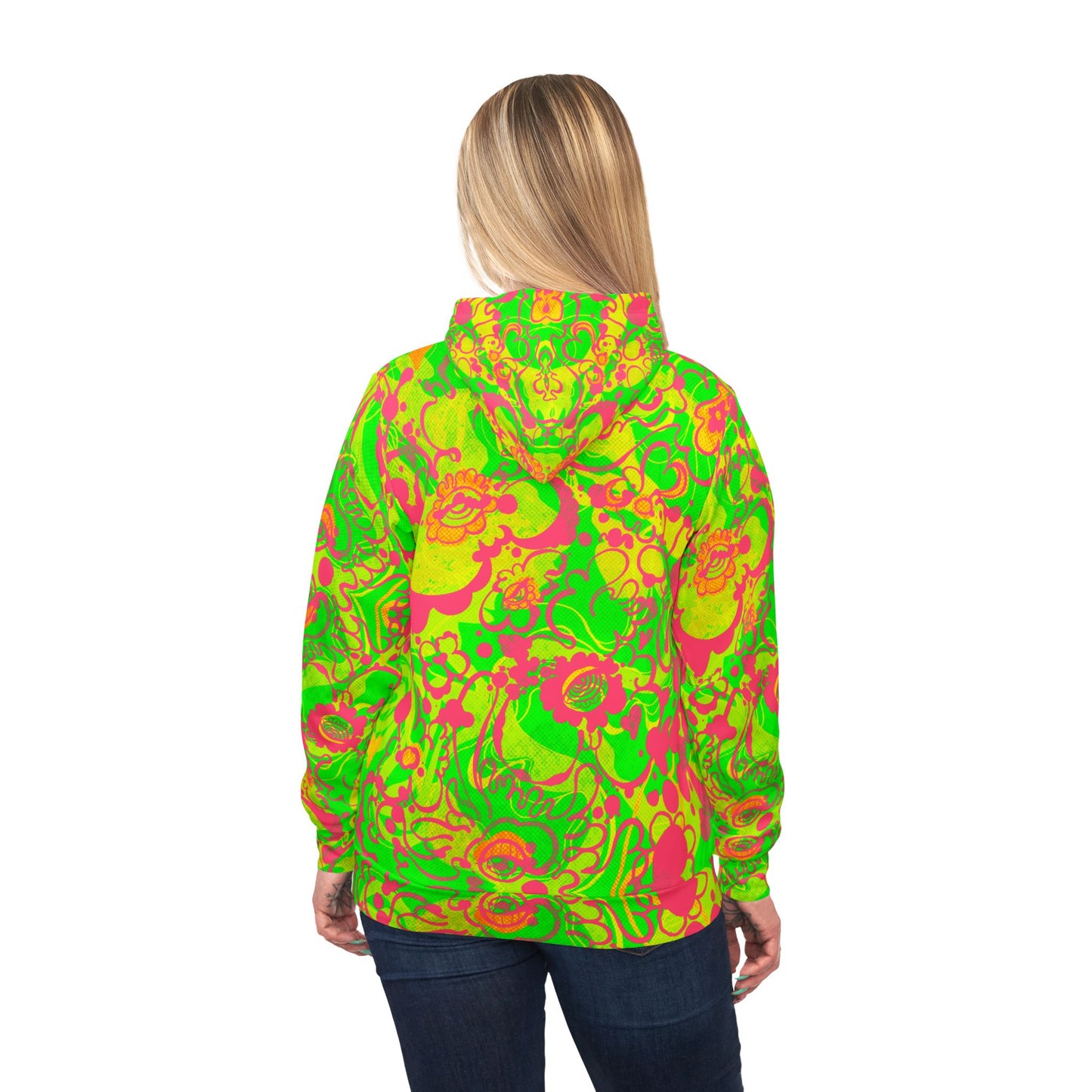 The Electric Bloom – Stylish Psychedelic Athletic Hoodie image 11