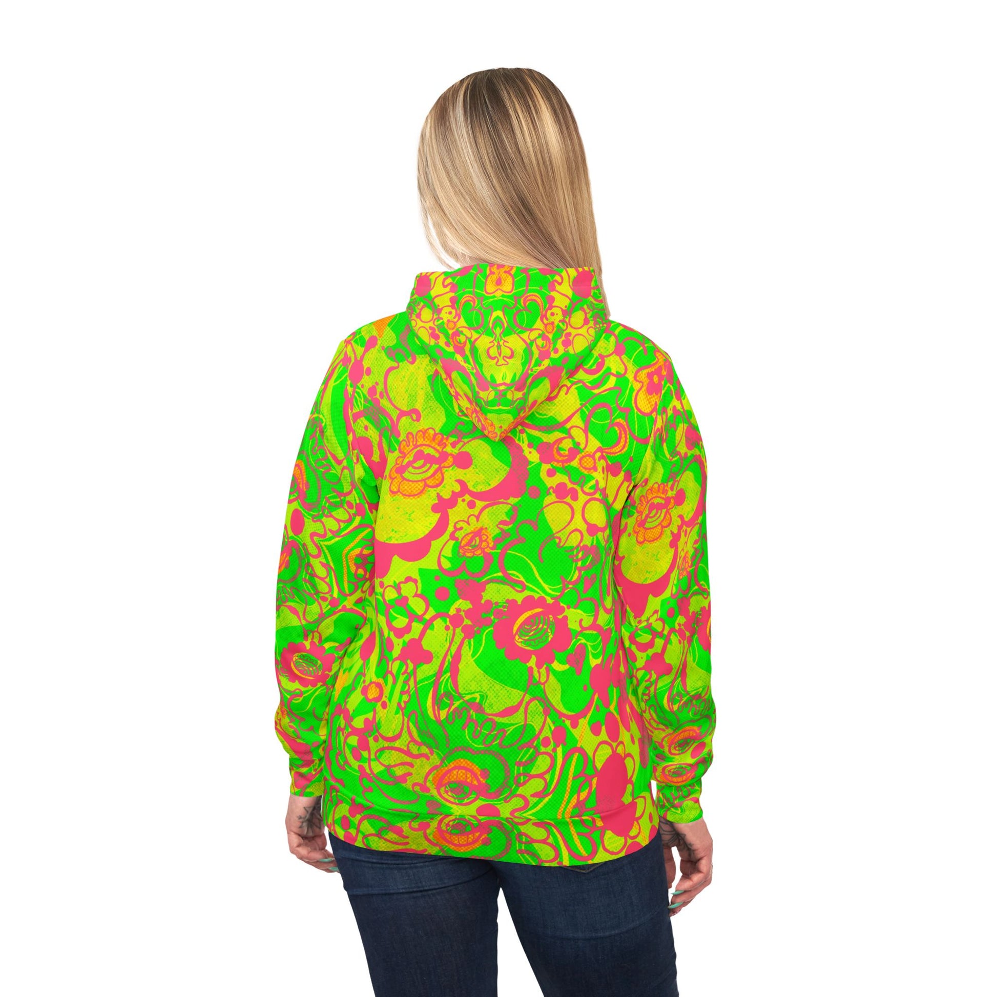 The Electric Bloom – Stylish Psychedelic Athletic Hoodie image 11