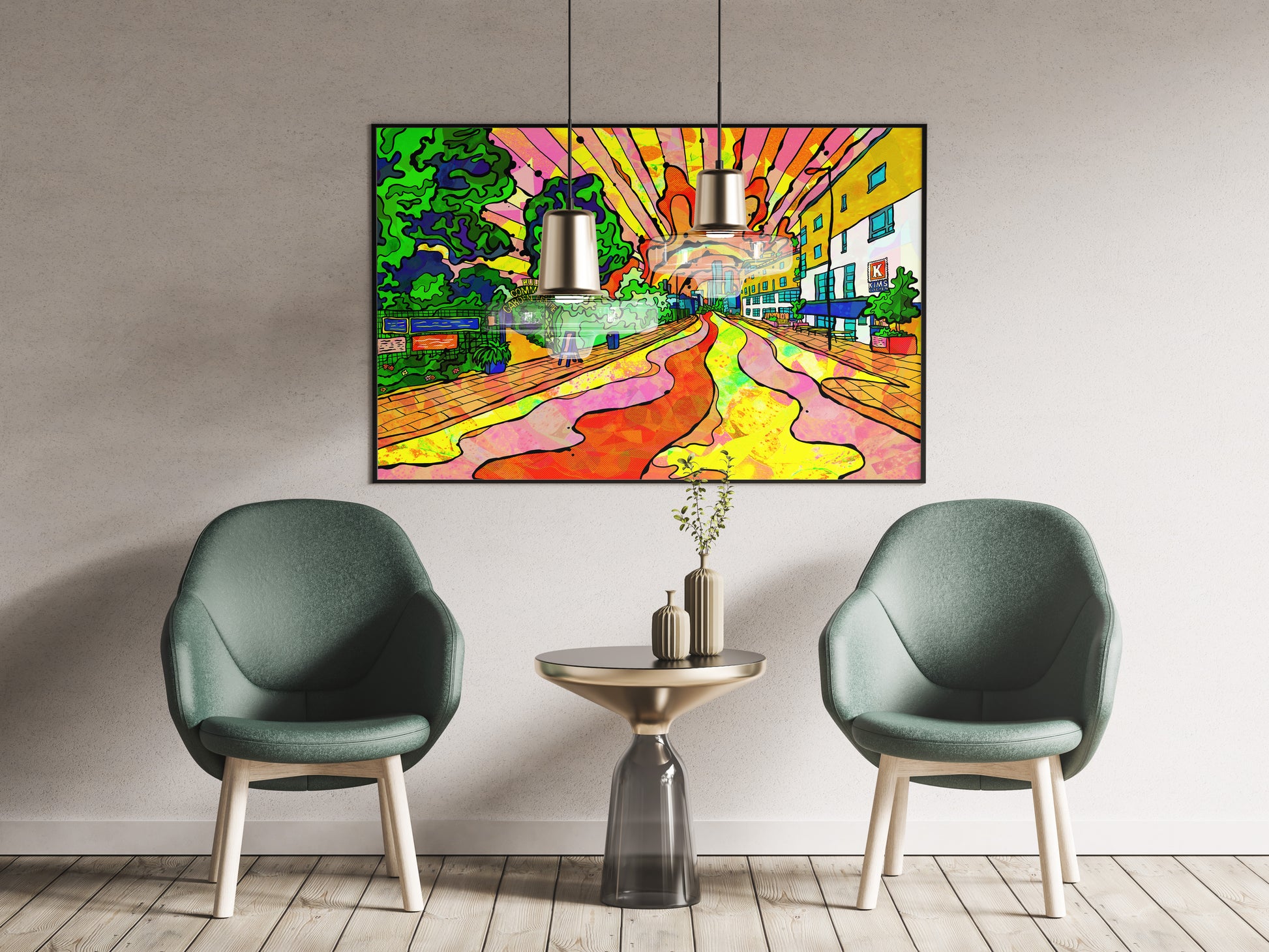 Hulme Sunset Psychedelic Art Print image 4
