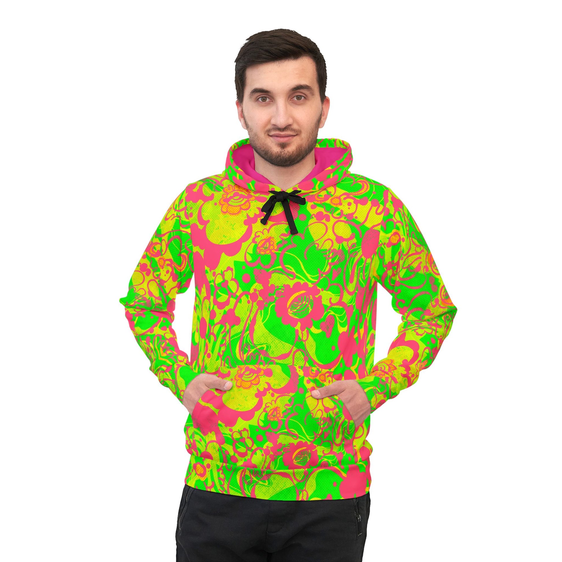 The Electric Bloom – Stylish Psychedelic Athletic Hoodie image 6