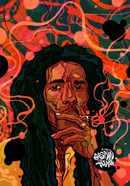 Custom Portrait Illustration - Vibrant Psychedelic Art by Jasmin image 1