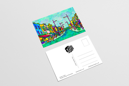 London Psychedelic Postcard of Camden Town image 1