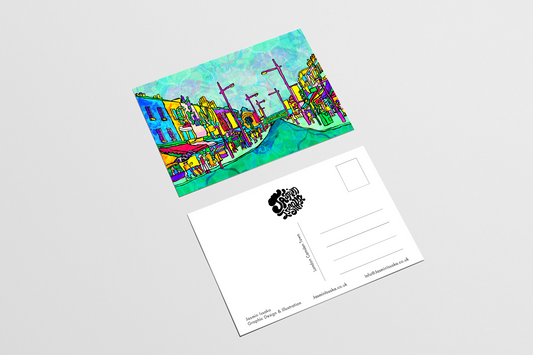 London Psychedelic Postcard of Camden Town image 1