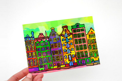 Amsterdam Psychedelic Postcard image 1