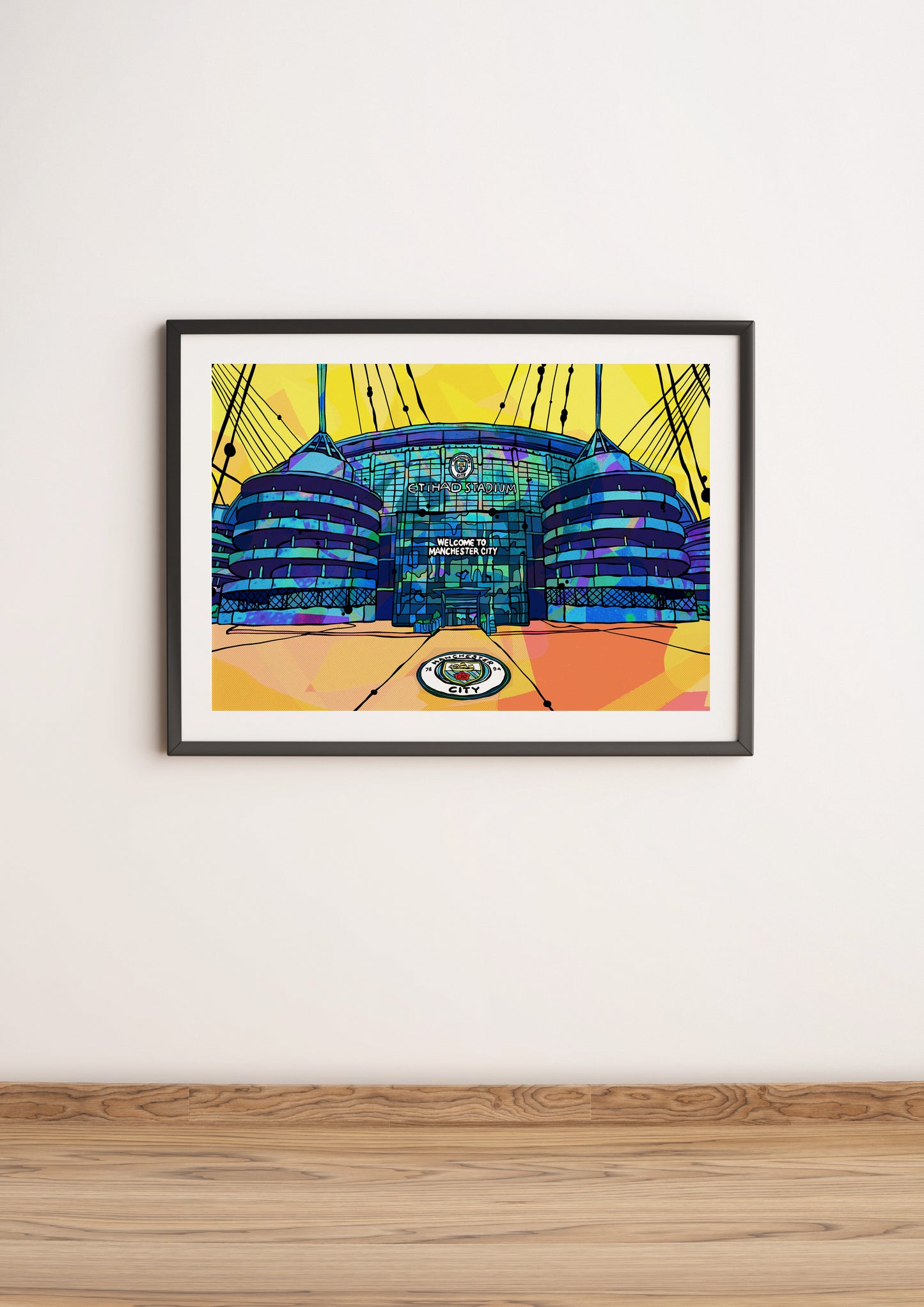 Manchester City Etihad Football Stadium - Psychedelic Art Print image 0