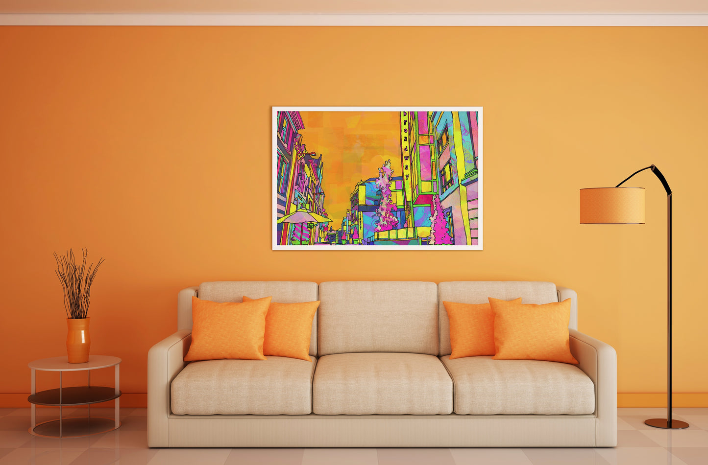 Hockley Street Psychedelic City Scene Art Print image 1
