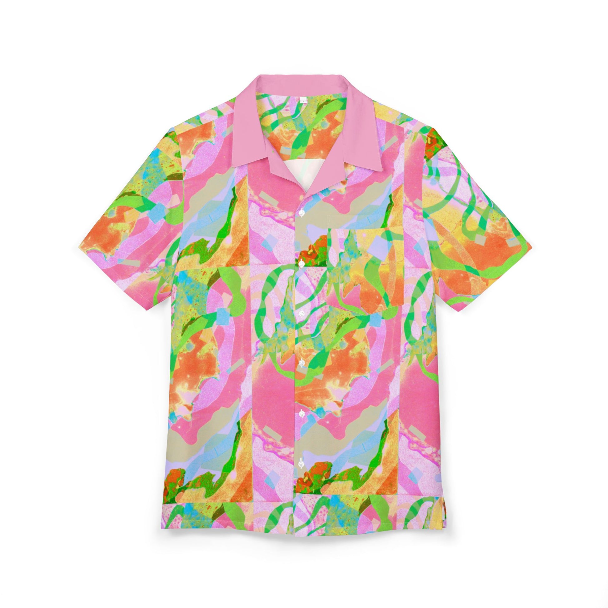 Pastel Deep Space - Psychedelic Vibe Button-Down Hawaiian Shirt image 0