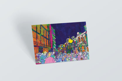 Nottingham Broadstreet Psychedelic Postcard image 0