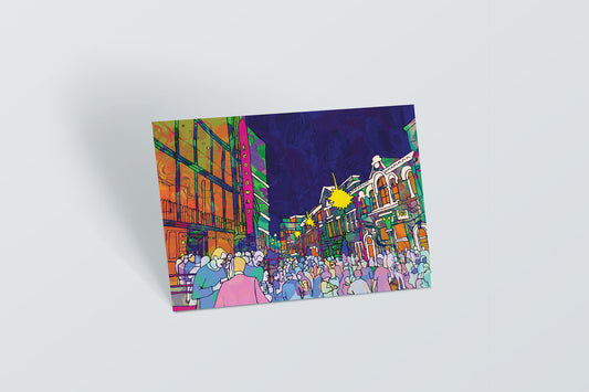 Nottingham Broadstreet Psychedelic Postcard image 0
