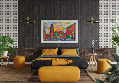 Ancoats Manchester City Psychedelic Art Print image 2