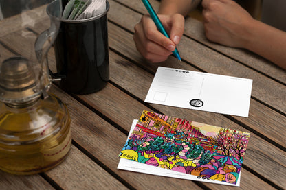 Manchester China Town Psychedelic Postcard image 2