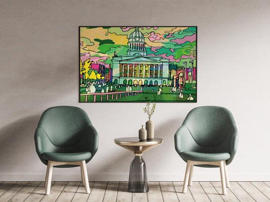 Nottingham Council House Psychedelic Art Print image 1