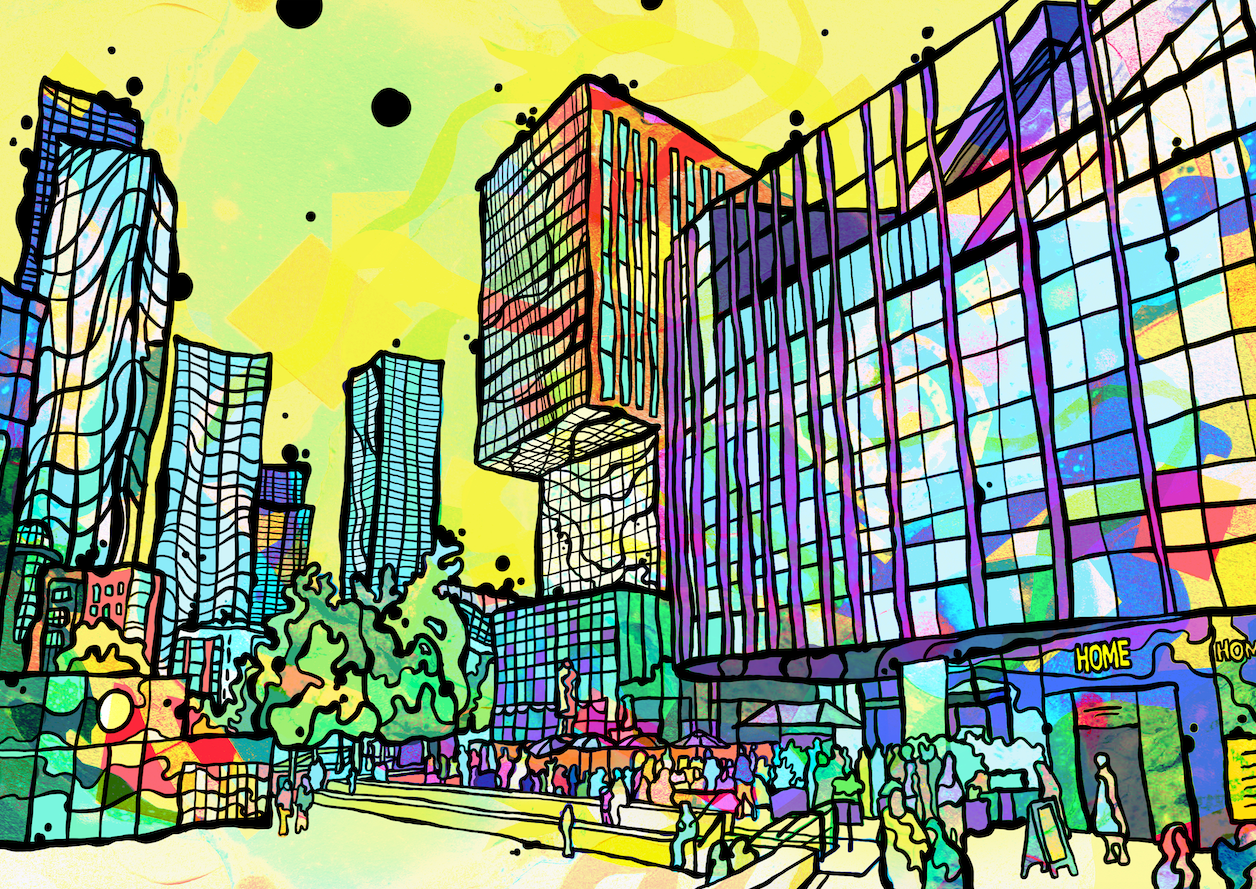 HOME - Manchester City Psychedelic Art Print image 5