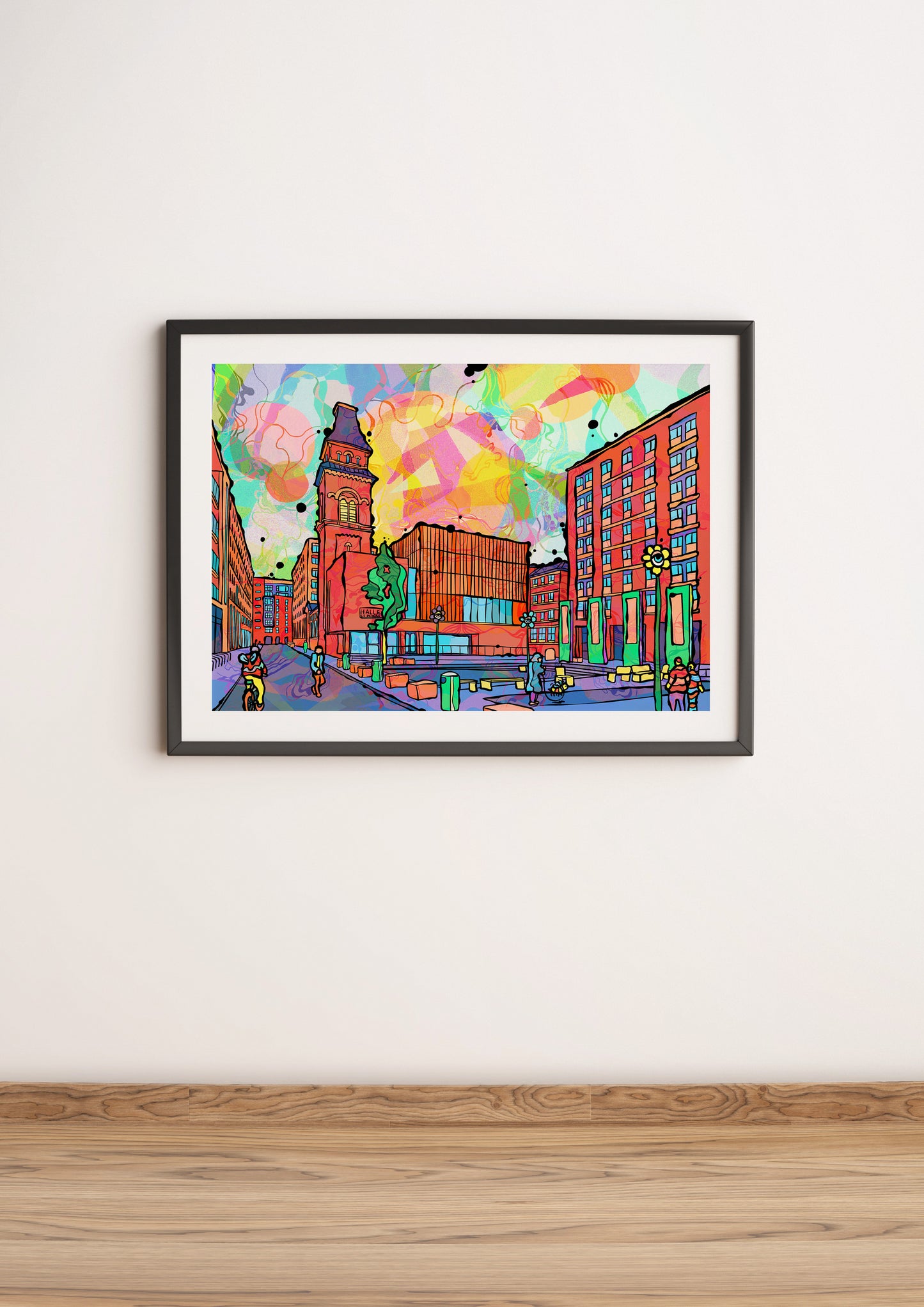 Ancoats Manchester City Psychedelic Art Print image 1