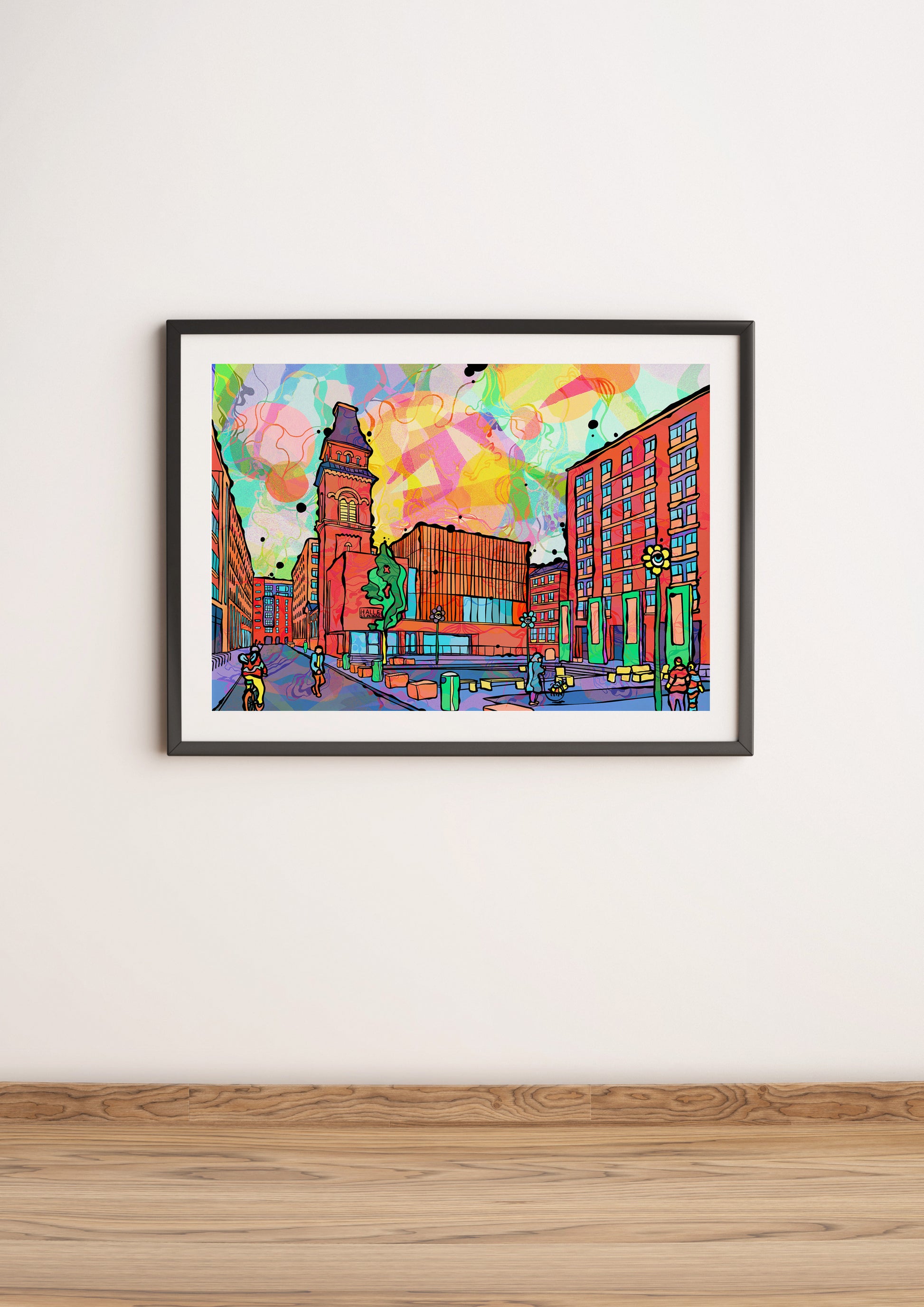 Ancoats Manchester City Psychedelic Art Print image 1