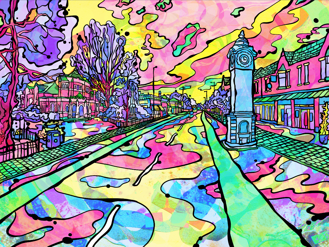 West-Didsbury Psychedelic Art Print image 6