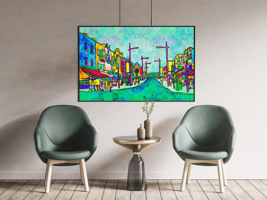 London Camden Town Psychedelic Art Print image 1