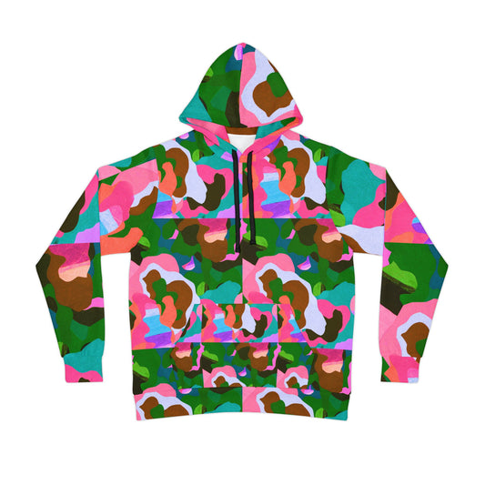 Pink Tropical Camouflash Athletic Hoodie image 0