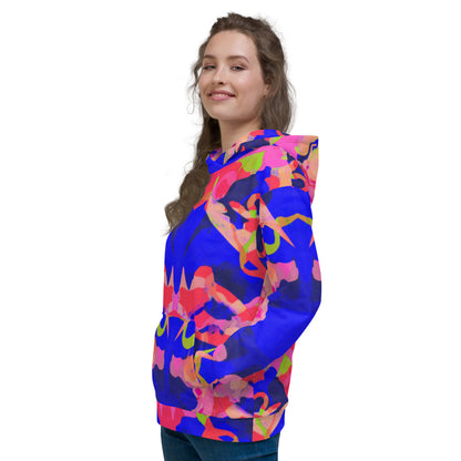 Psychedelic Unisex Hoodie - Flying Flamingos image 3