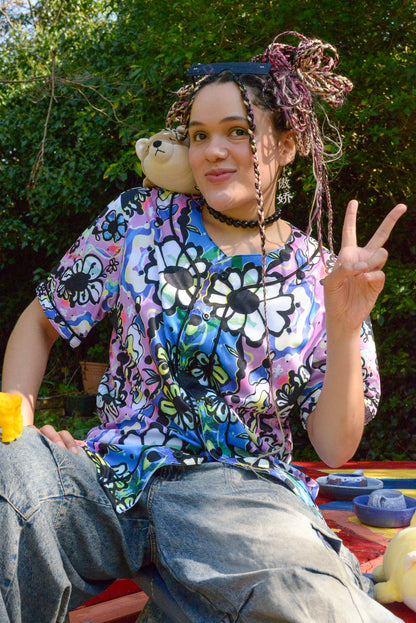 Badu Bloom Baseball Jersey - Sporty Psychedelic Style for Creative Souls image 4