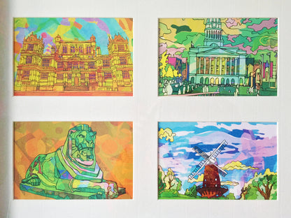 Nottingham Council House Psychedelic Postcard image 4