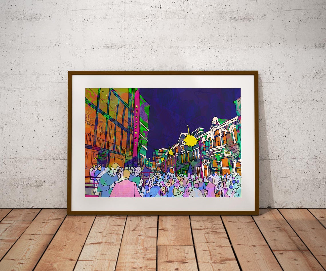 Broadfest Festival Psychedelic Art Print image 0