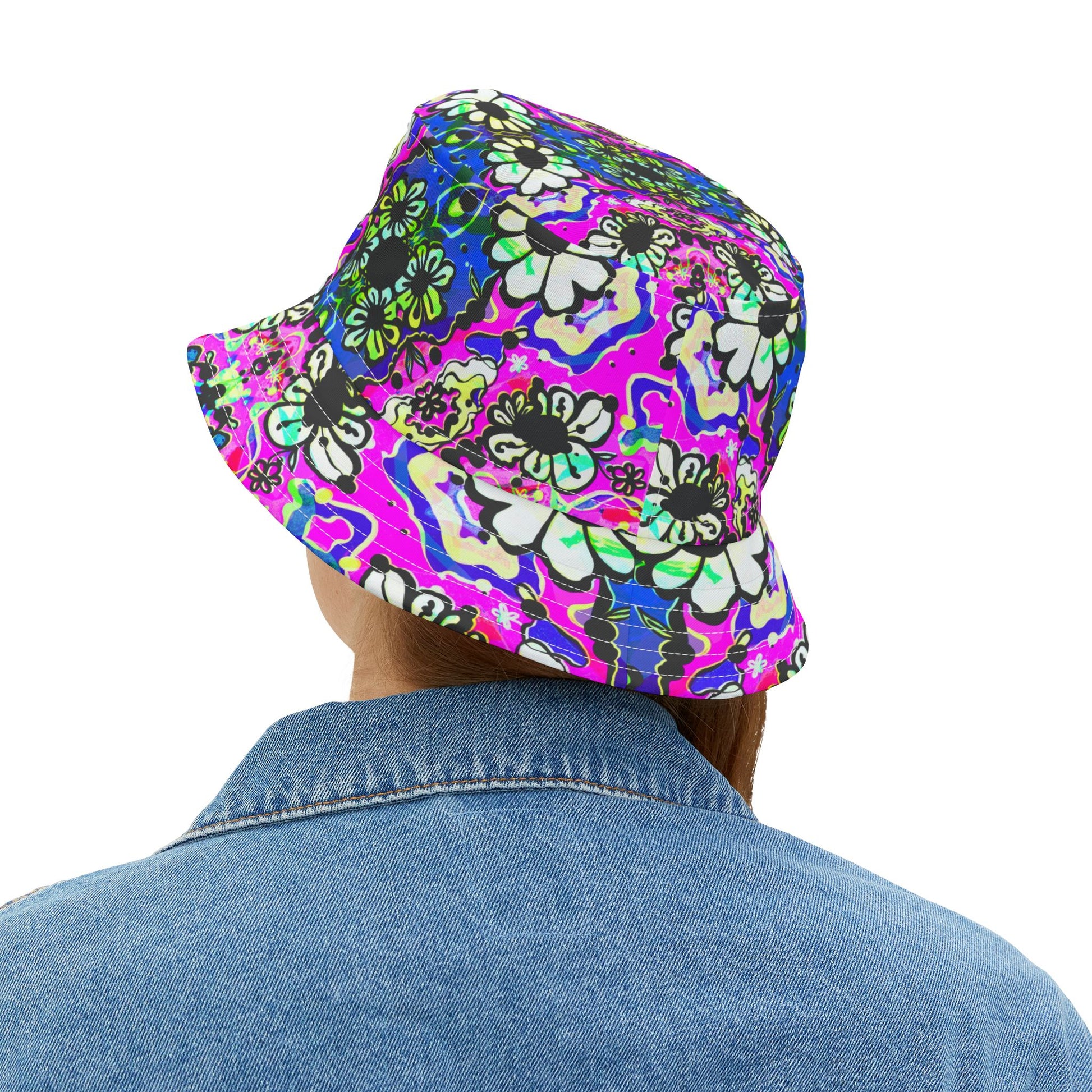 Badu Bloom – Psychedelic Unisex Bucket Hat image 9