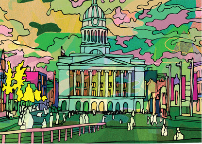 Nottingham Council House Psychedelic Art Print image 2