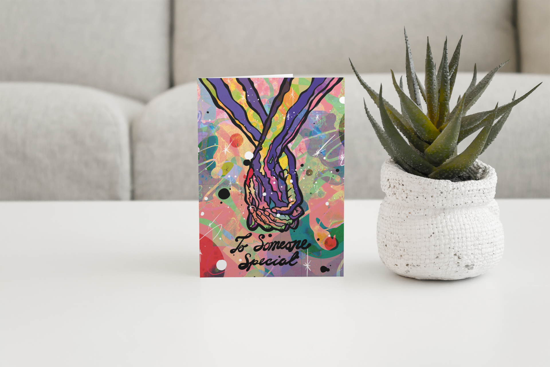 To Someone Special - psychedelic style Valentine's day greeting card image 0