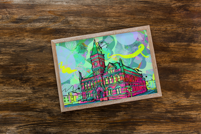 Psychedelic Art Print – Stretford Public Hall | Vibrant Manchester Wall Decor image 2