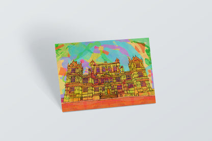 Nottingham Wollaton Hall Psychedelic Postcard image 0