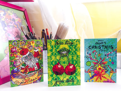 Psychedelic Christmas Card Pack image 2