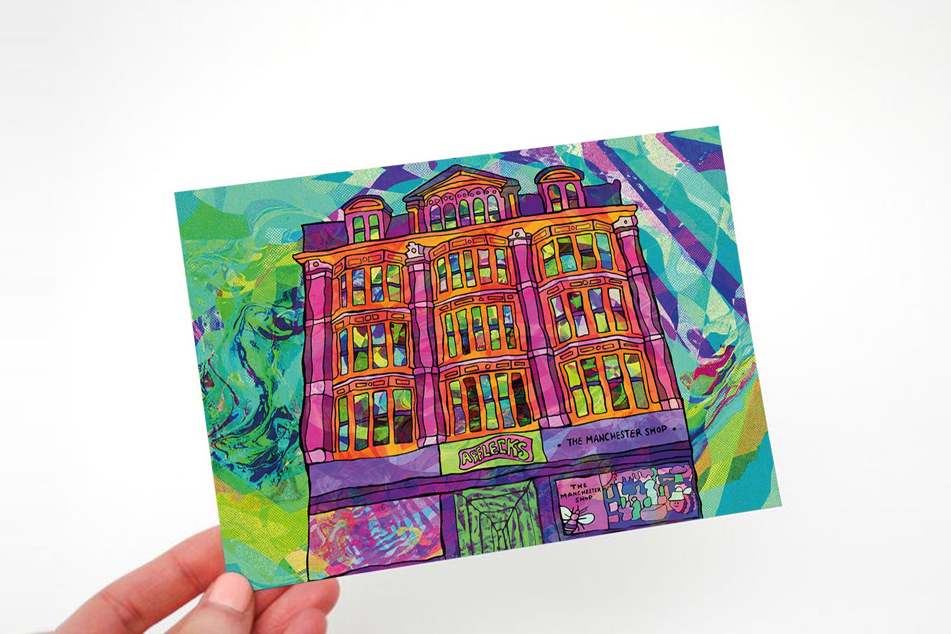 Manchester Afflecks Palace Psychedelic Postcard image 0