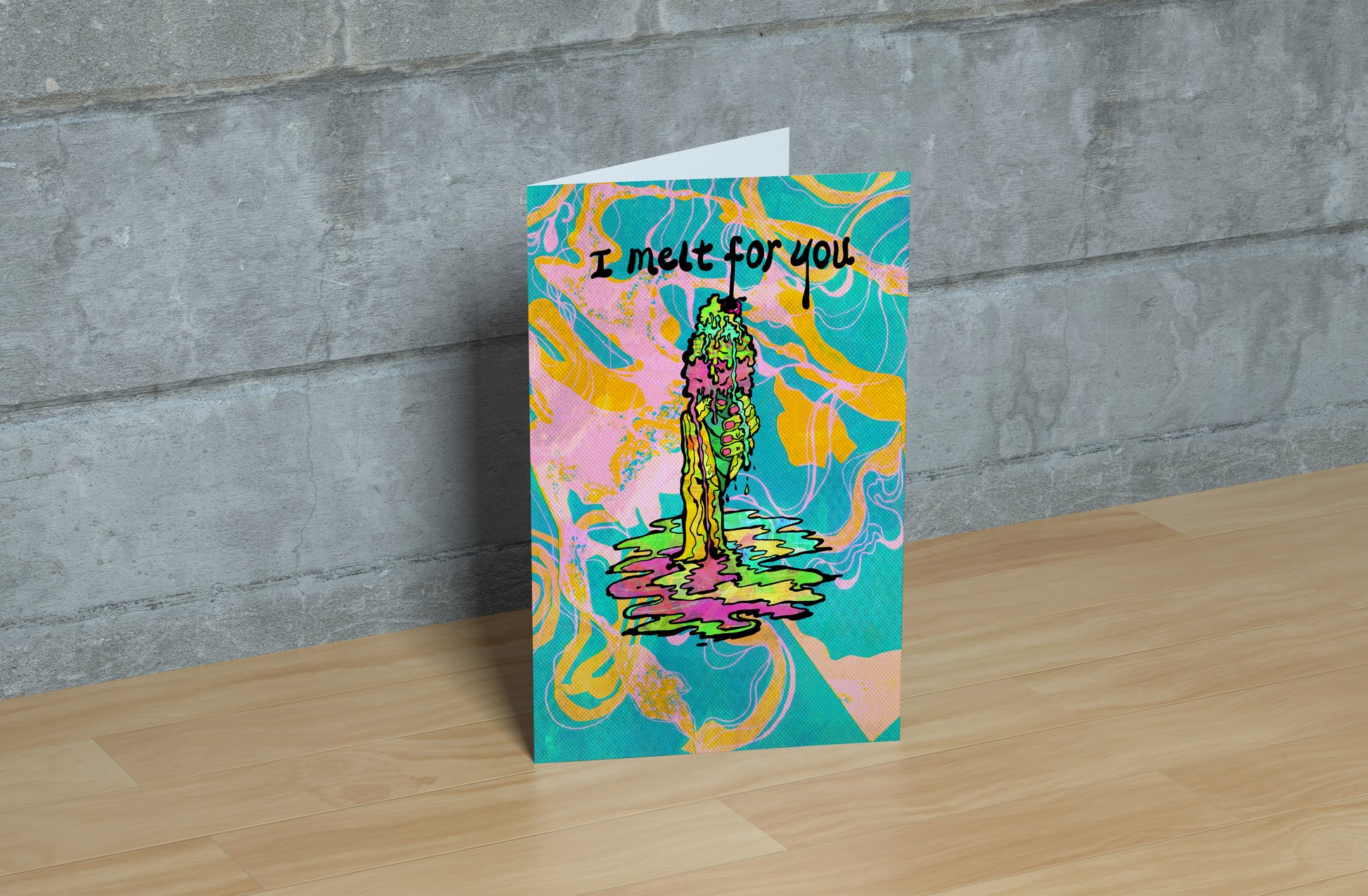 l melt for you - Psychedelic Valentine Greeting Card image 3