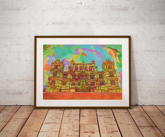 Wollaton Hall Psychedelic Art Print image 0
