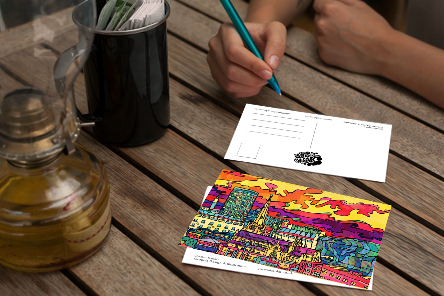 Birmingham City Psychedelic Postcard image 3