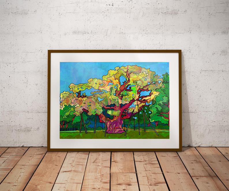 Major Oak Tree Sherwood Forest Art Print image 0