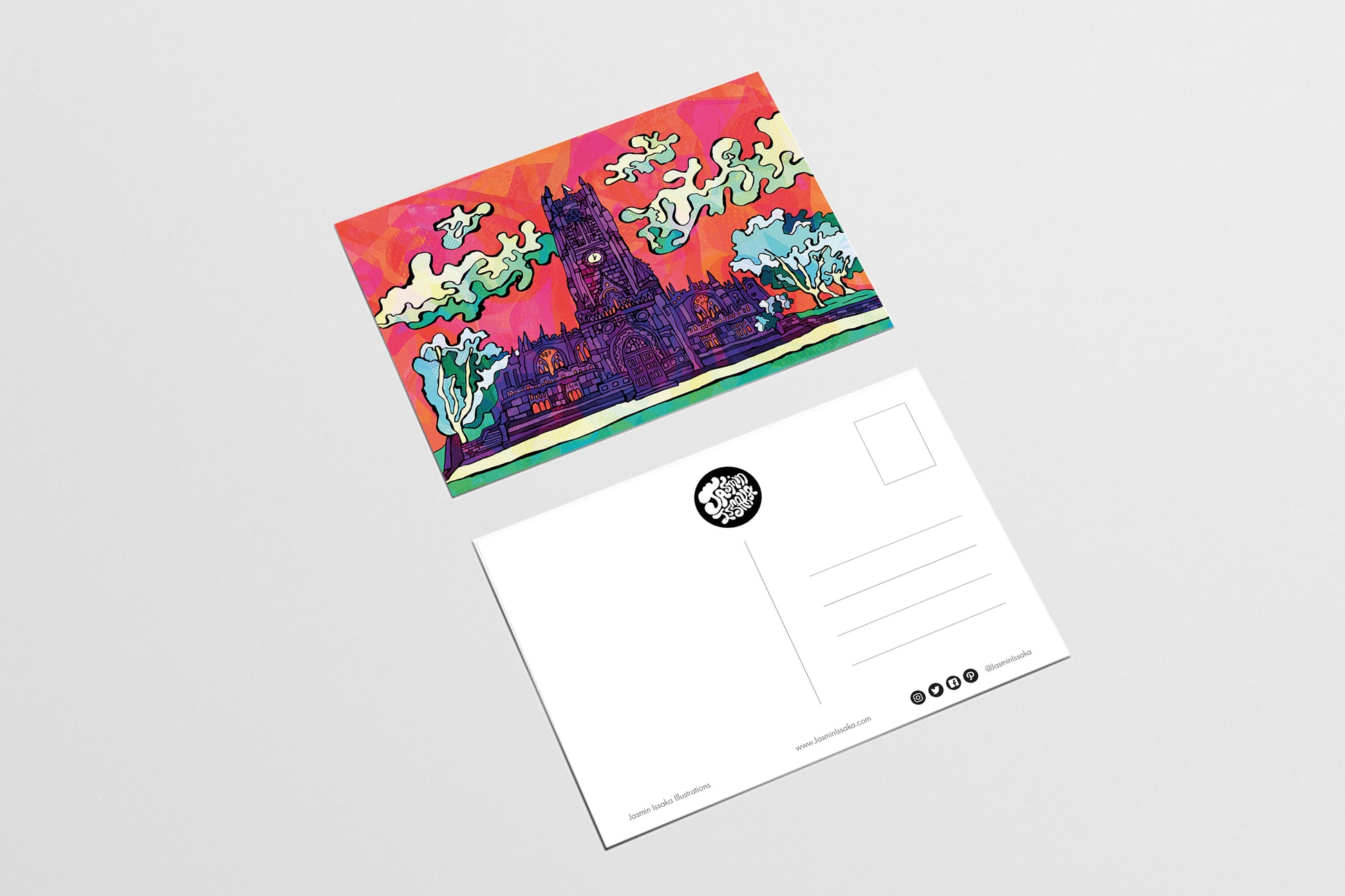 Manchester Cathedral Psychedelic Postcard image 3